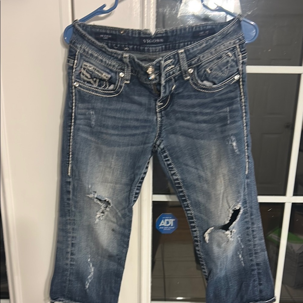 Vigoss Women's Blue Distressed Jeans